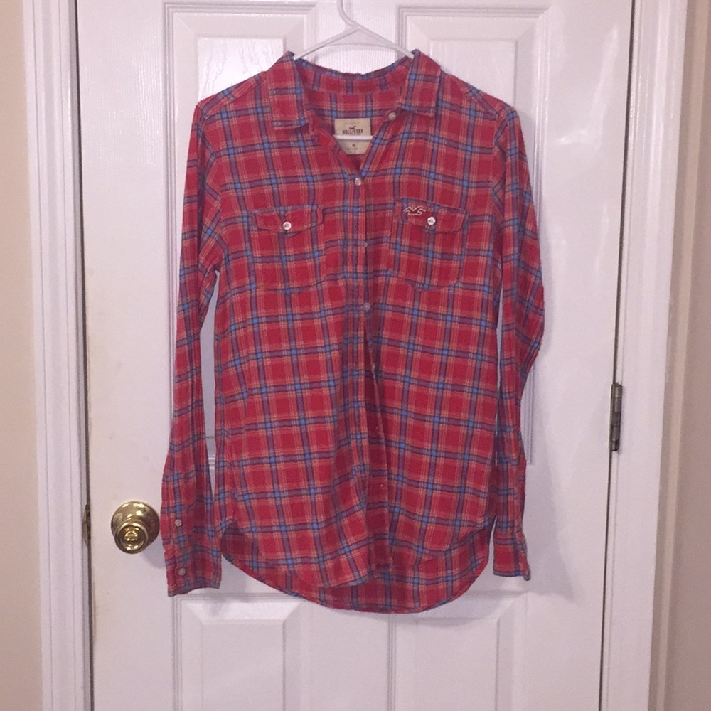 Hollister red flannel, size Medium